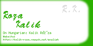 roza kalik business card